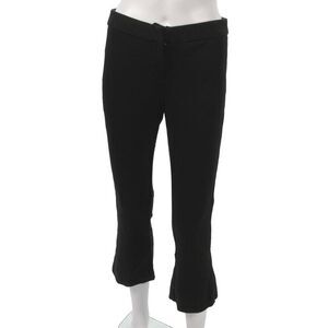 Amanda + Chelsea Womens Capri Pants Black Rayon Hook & Eye Size 4